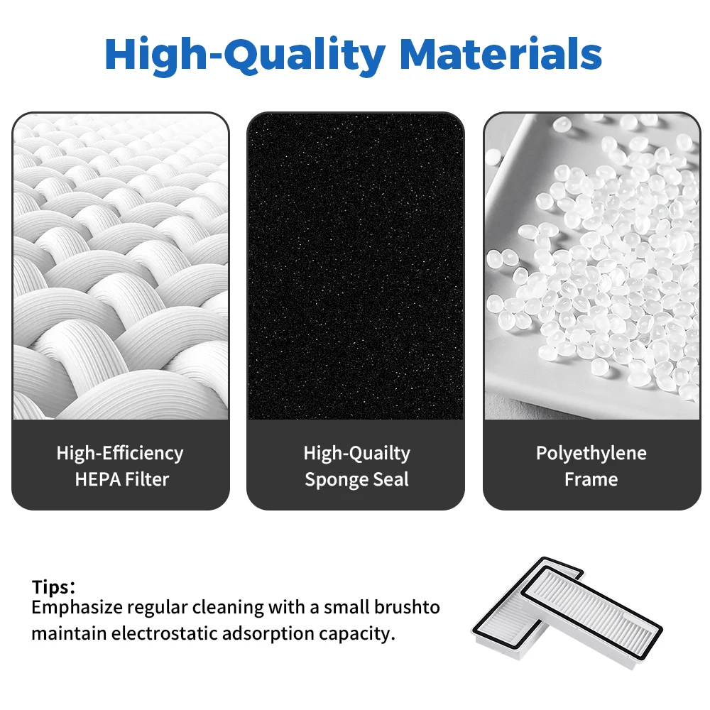 HEPA Filter Spare Parts for Narwal Freo X Ultra/Freo Z10/Freo Pro/Freo X Plus/Freo Z Ultra/J4/J4 Lite/J5 Vacuum Filter Accessory