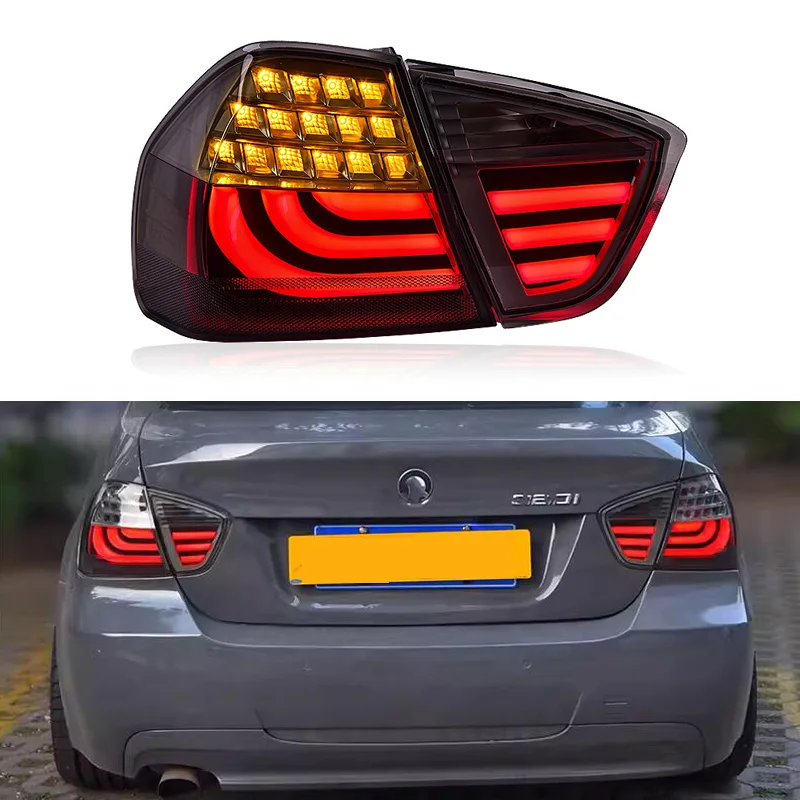 سيارة مصباح ليد خلفي لسيارات BMW E90 2005-2008 LED الخلفية تشغيل ضوء + مصباح مكبح + عكس + بدوره إشارة #1