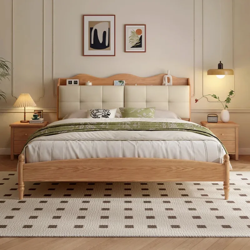 

Мягкая деревянная двуспальная кровать на платформе, современная простая дешевая многофункциональная двуспальная кровать для хранения вещей, двуспальная кровать для взрослых Cama, супружеская мебель для дома