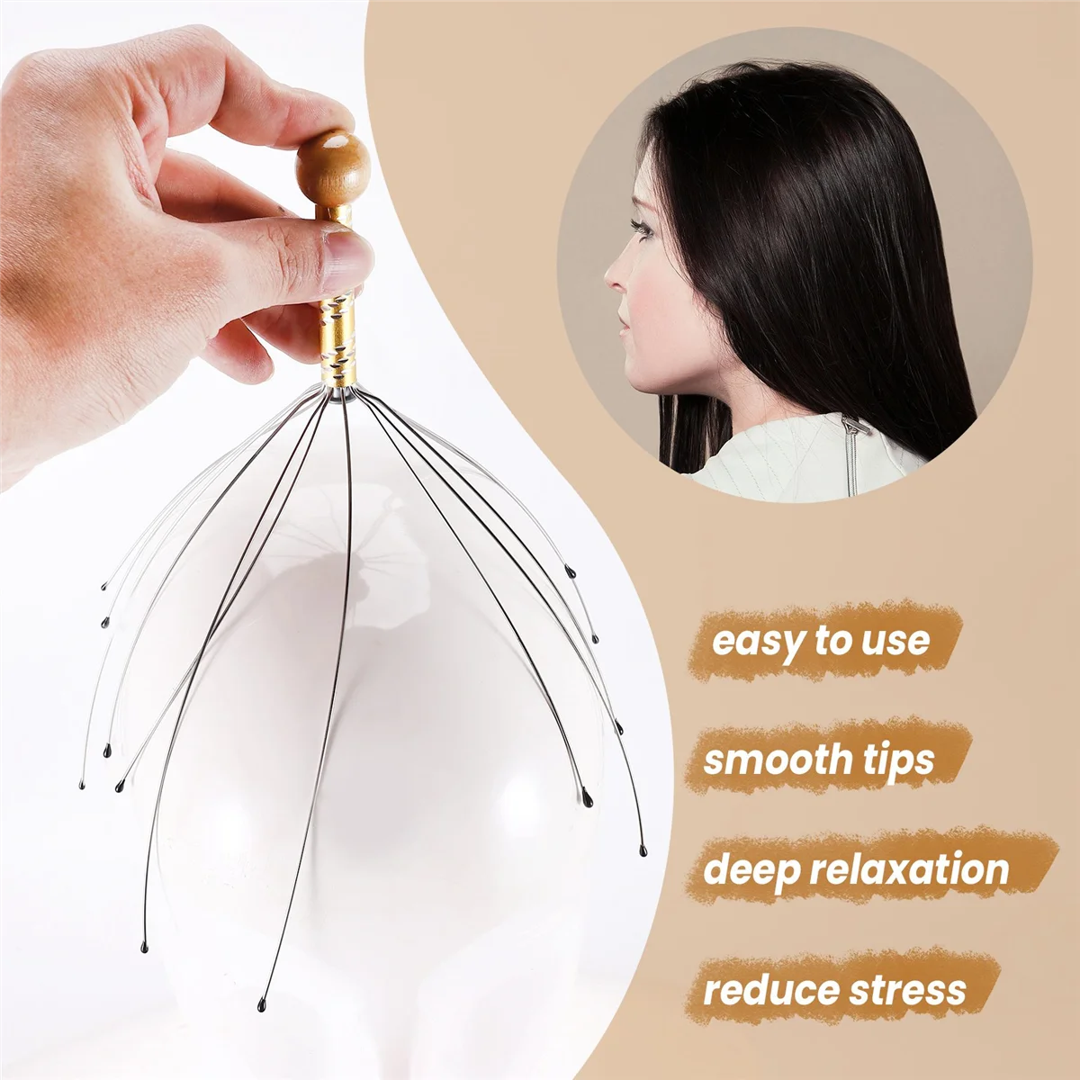 Massageador do couro cabeludo