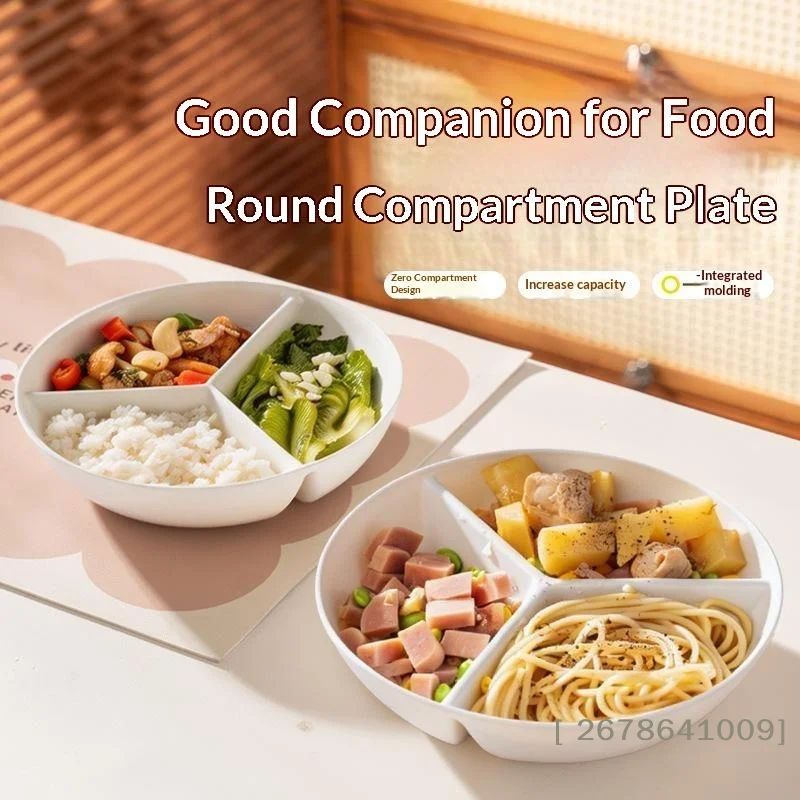 Meal Prep Diet - 〔L〕Piring Makan Bersekat 3 Bagian, Nampan