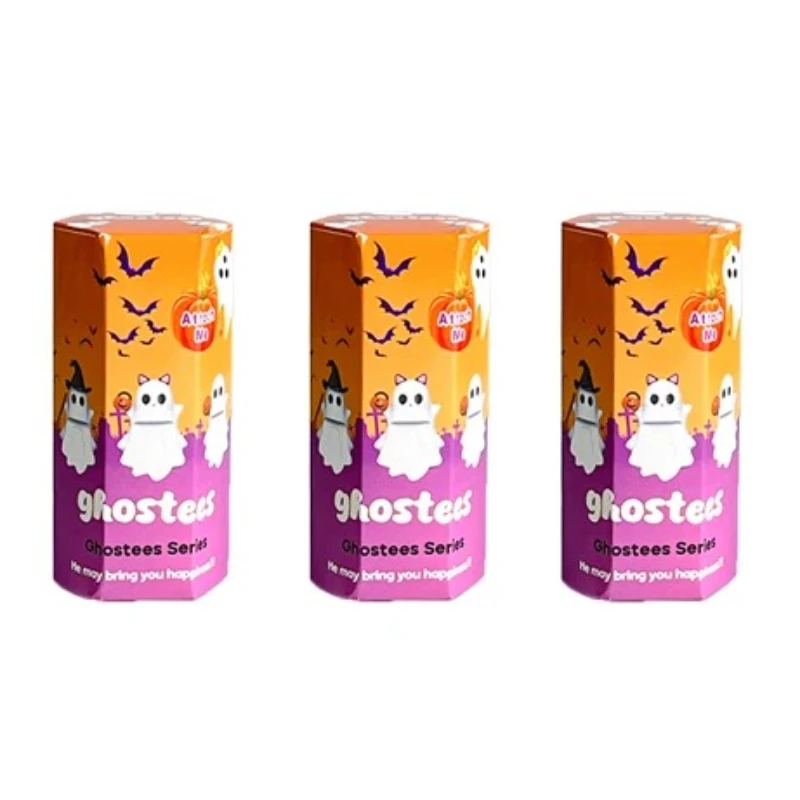 

Halloween Ghostees Angel Small Figurines for Phone Halloween Ghost phone Figurine Mini Model Doll Peel-and-stick Ornament Gift