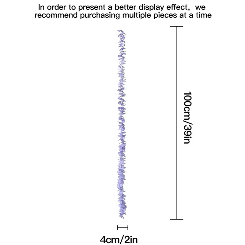 5 шт., искусственный подвесной цветок глицинии, лоза для арки, фоновый декор, свадебное украшение дома, шелковая веревка глицинии, искусственный