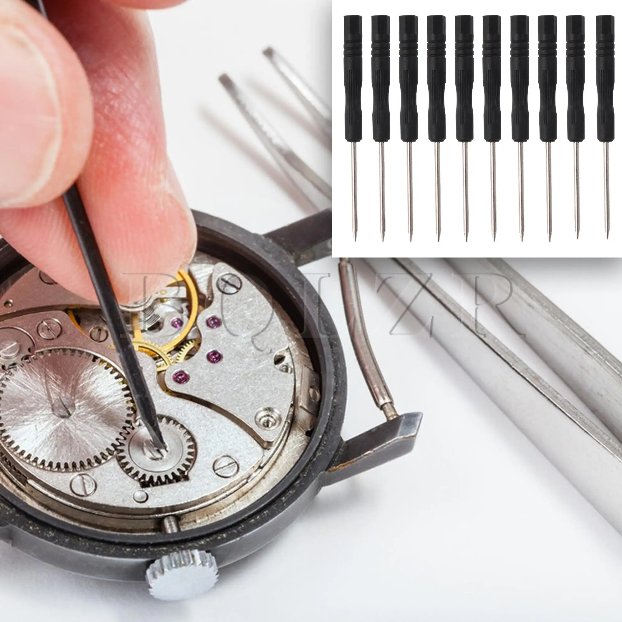 BQLZR 10Pcs Mini Screwdrivers Flat Head 2mm Diameter for Electronics Repair