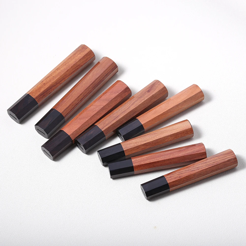 Cuchillo de Chef de estilo japonés con mango octogonal, cuchillos de cocina DIY, detalles de fabricación de madera Natural ecológicos, accesorios, mangos DIY
