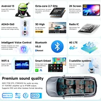 AURAAI 2K Écran GPS Android pour voiture, CarPlay sans fil pour FORD FIESTA 1995-2001 FOCUS 1998-2004, lecteur vidéo multimédia, caméra ADAS 360, navigation stéréo, unité principale vocale AI 7870, 2DIN, 4G Wifi 2