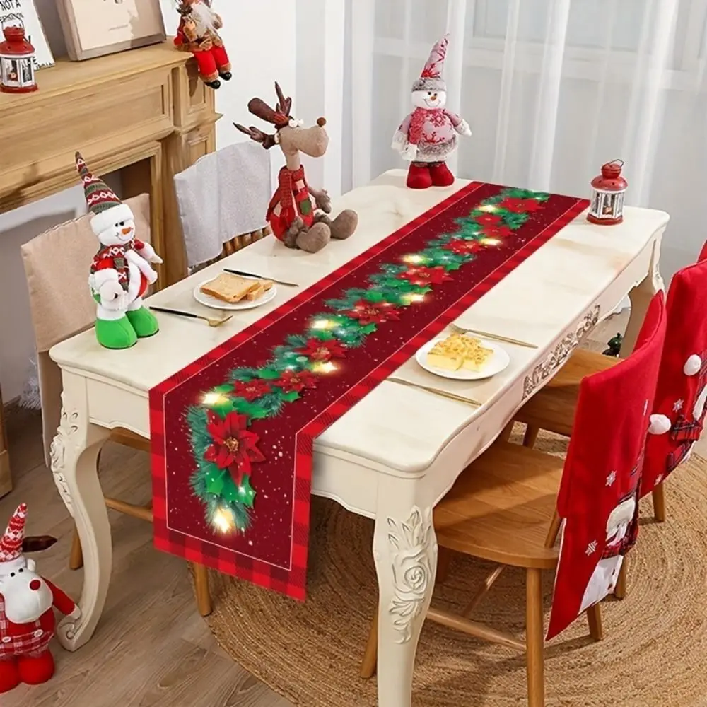 New New Year Christmas Table Runner Navidad Gift Xmas Party Merry Christmas Decorations Flag Cover Table Cover Home Table Decors