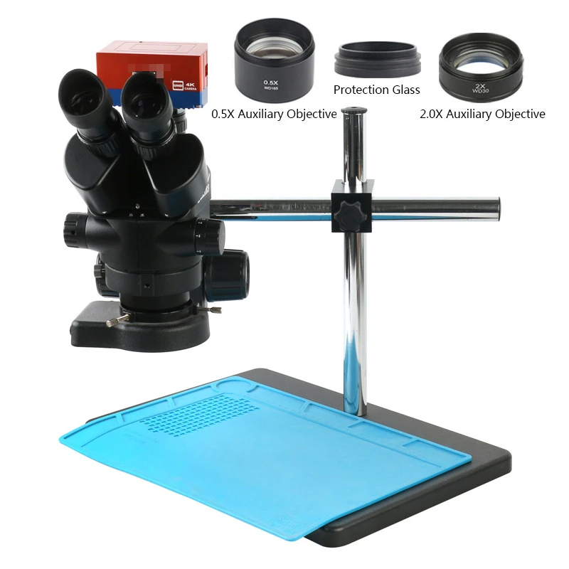 4K Industrial Camera Industrial HD Microscope Phone PCB Welding Measurement Trinocular Microscope U Disk Storage