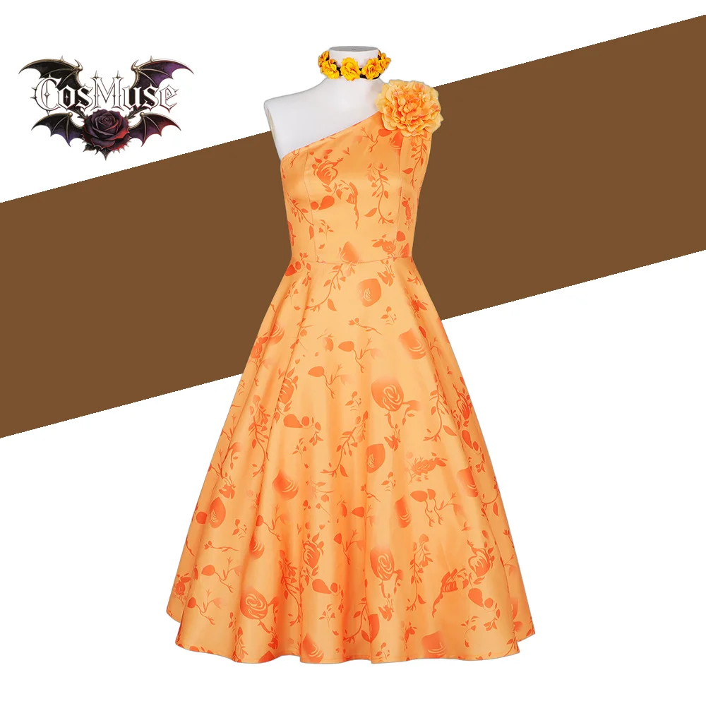 

Movie Character Judy Cosplay Costume For Sexy Women Yellow Evening Dress Halloween Party Performance Clothing