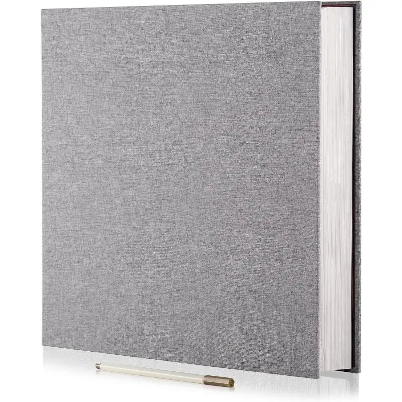 

Photo Album Self Adhesive 3x5 4x6 5x7 6x8 8x10 8.5x11 11x10.6 Magnetic Scrapbook Length 11x10.6 Inch 40 Pages (Gray)