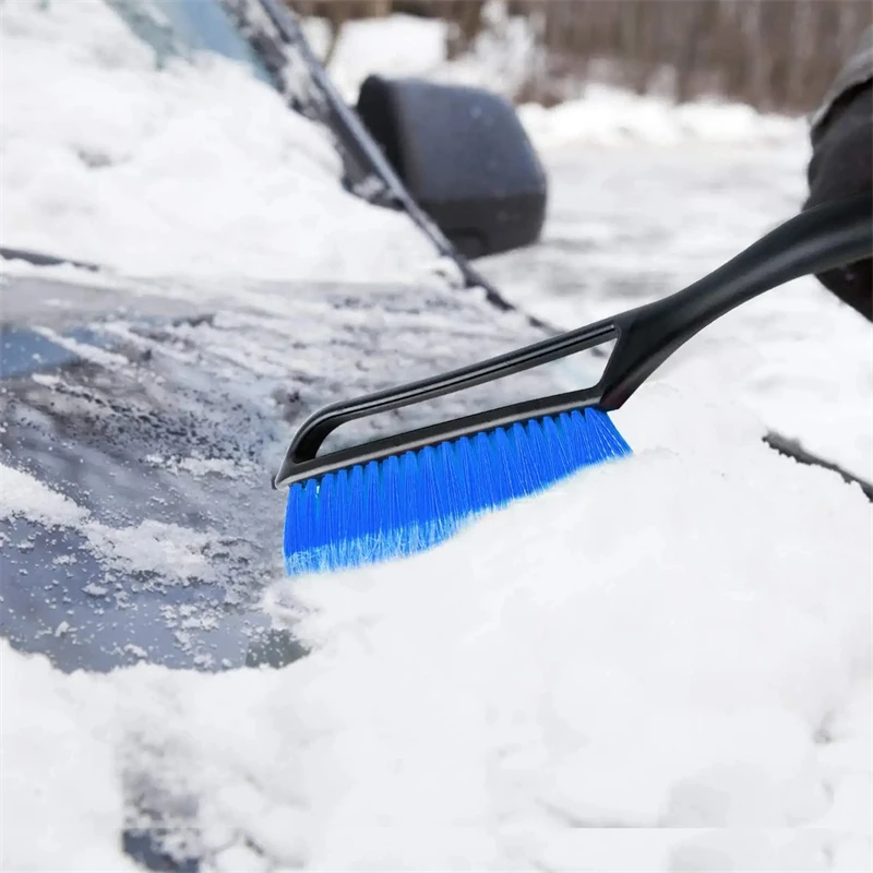 27 Inch 1pcs Snow Brush and Detachable Ice Scraper with Ergonomic Foam Grip for Cars, Trucks, SUVs (Heavy Duty ABS, PVC Brush)