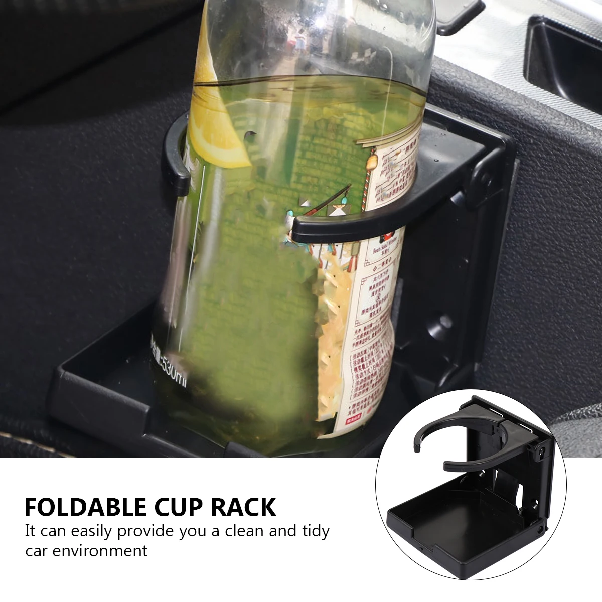

2 Pcs Foldable Cup Holder Abs Adjustable Drink Rack for RV Car Boat Truck with Flip Rings Easy Storage Beverage Ashtray Holder