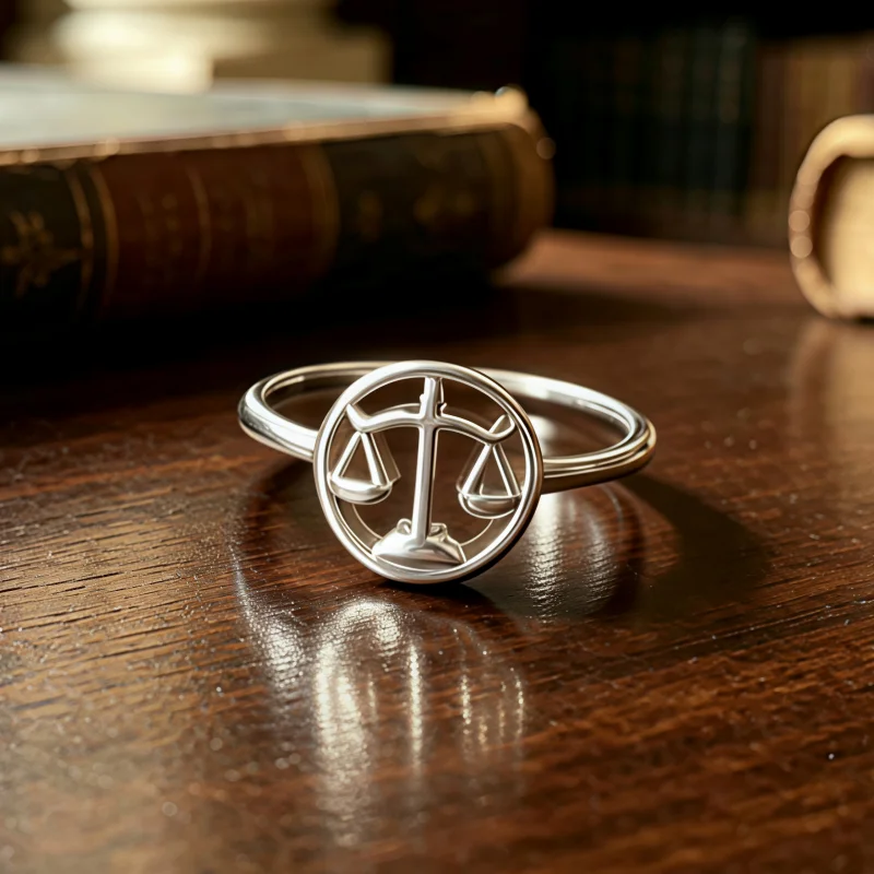 Simple and Creative Hollowed Out Balance Ring, Daily Commuting Party, Fair and Just Ring, Gift for Friends