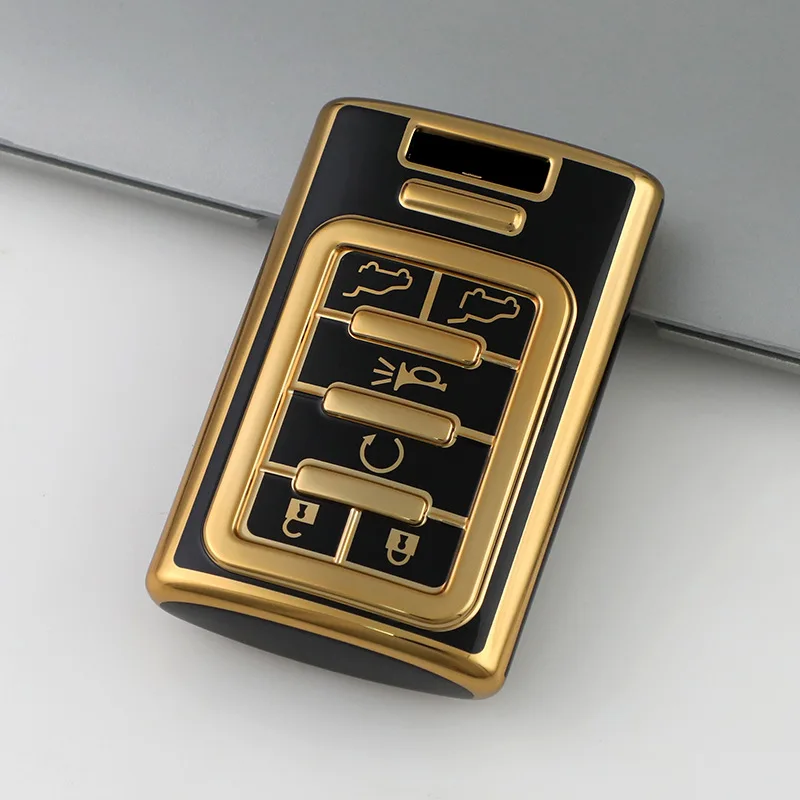 6 Buttons Car Key Case Cover Protector for Cadillac SRX ATS ELR XTS 2010 2011 2012 2013 2014 2015 Keyless Entry Remote Control