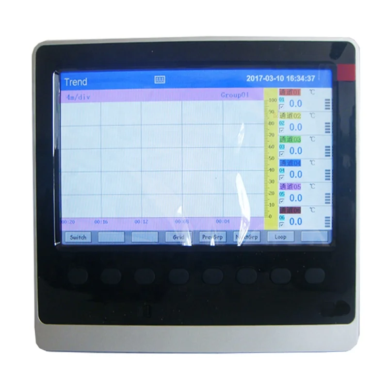 Hot Sale Multi Channel Pt100 Thermocouple Paperless Pressure Temperature Chart Recorder