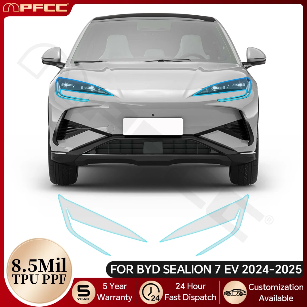 

Для BYD Sealion 7 EV 2024 2025 автомобильные фары заднего вида, защитная пленка из ТПУ для краски, предварительно вырезанный бюстгальтер PPF, прозрачный комплект, устойчивый к царапинам