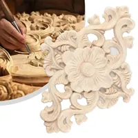 Door Cabinets Wood Applique European Wood Carving Onlay Applique Home Office Decoration  Crafts Figurines And Miniatures