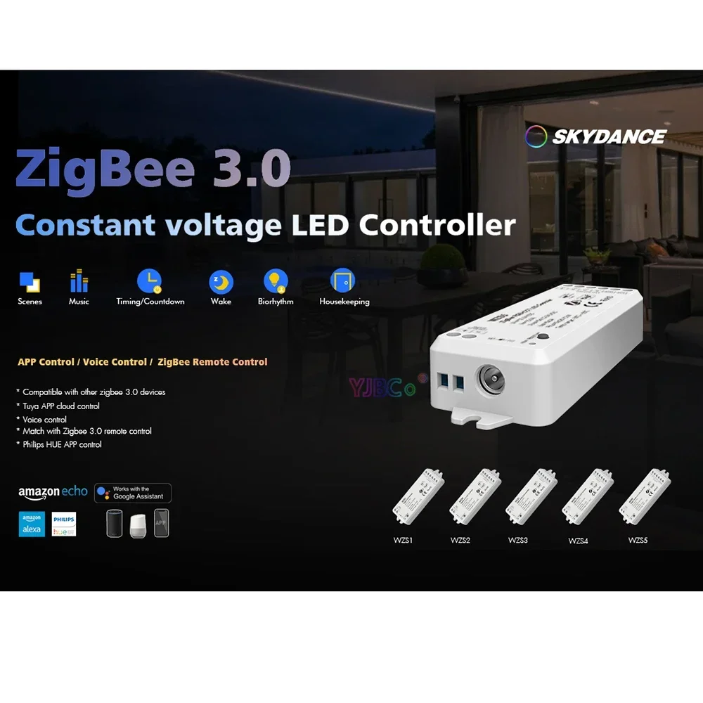 Skydance Tuya APP Single Color Dimming/CCT/RGB/RGBW/RGBCCT ZigBee 3.0 LED Strip Controller 12V 24V DC light tape Dimmer