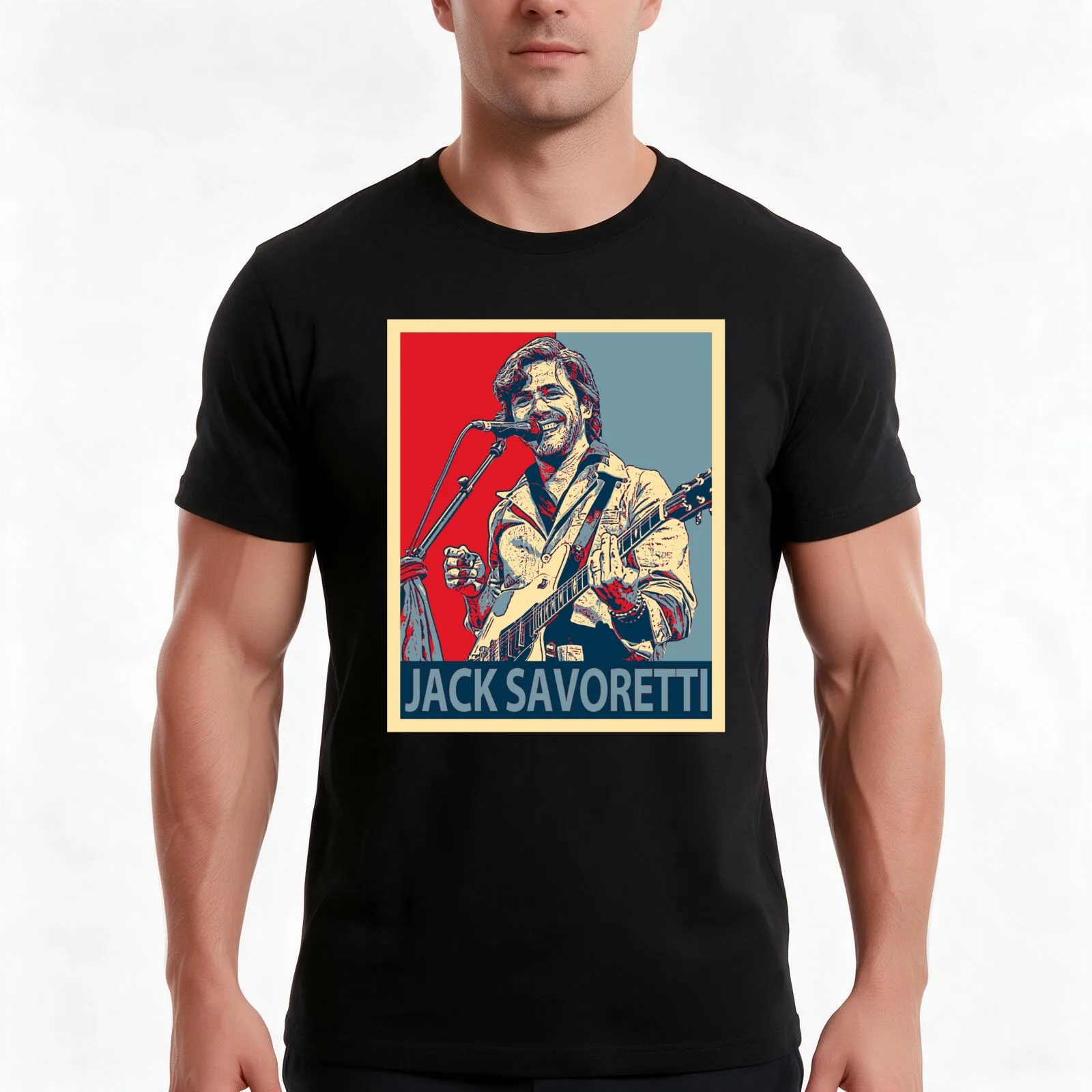 Jack Savoretti T-Shirt, Summer Casual Cotton Tee, Oversized Streetwear Tops, Vintage Graphic Print, Loose Fit Short Sleeve
