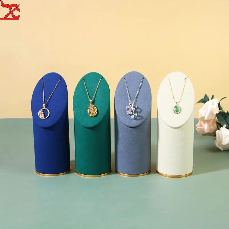 Cylindrical Jewelry Display Props Necklace Pendant Display Stand Rings Earring Storage Rack Store Counter Jewelry Organizer