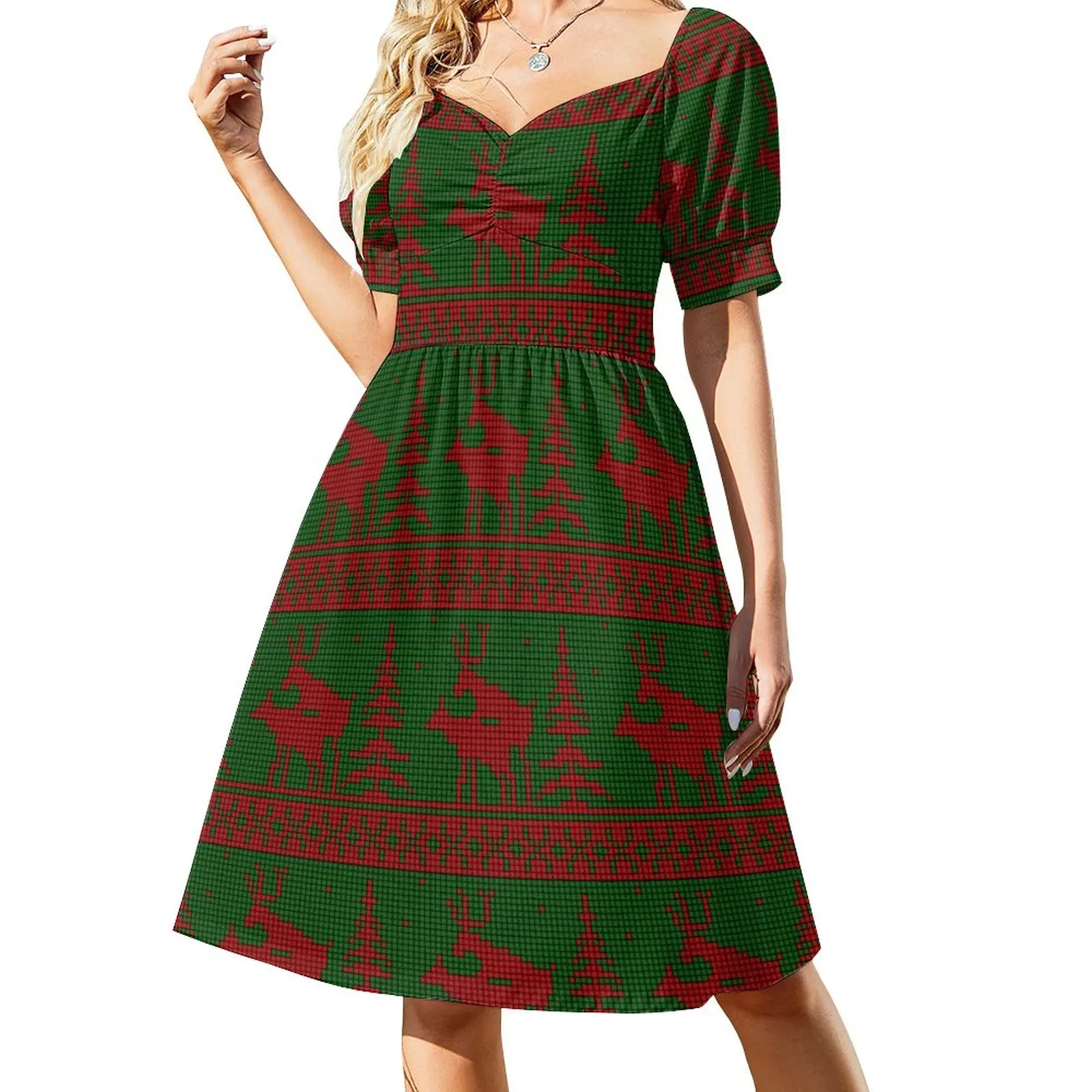 

mating reindeer ugly christmas Sleeveless Dress sexy dress chic and elegant woman dress clothes for woman