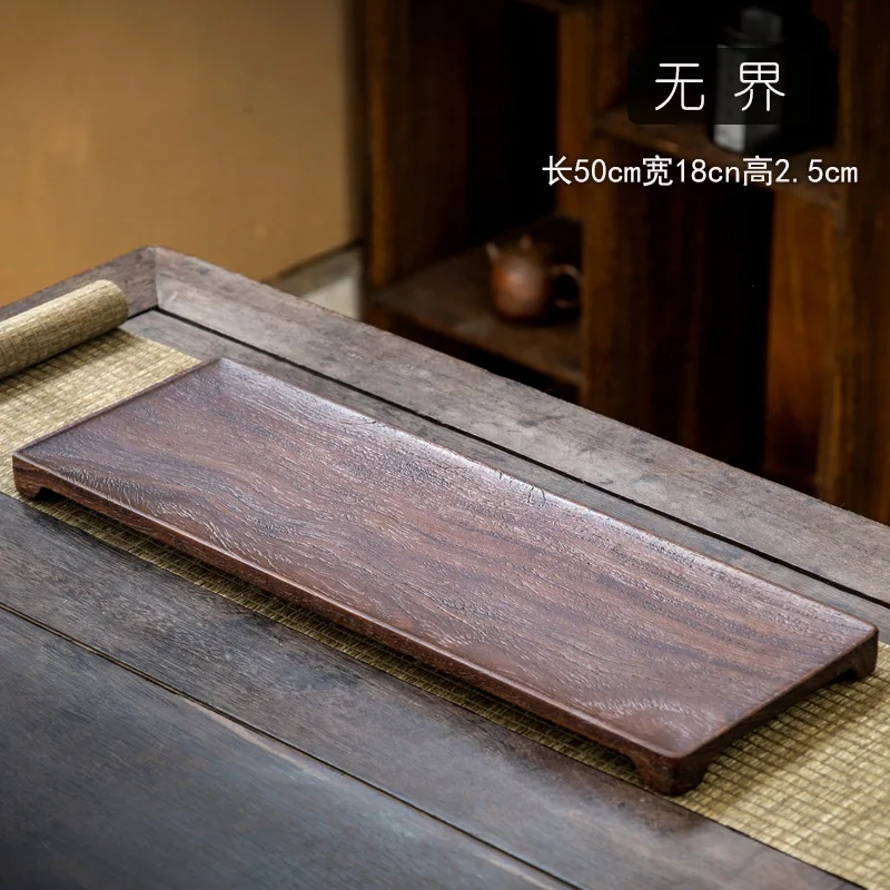 Black sandalwood tea tray, solid wood, home living room tea set, hotel service tray, snack tray