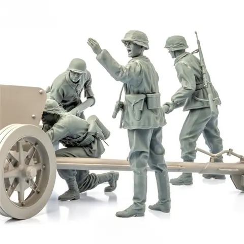 1/16 Skala Gjuten Resin Modellbyggsats WWII Tysk Fältartilleribesättning 4 Figurer Behöver Monteras och Färgläggas Av Sig Själva 10 best sales 1 16 hartsfigurer - №9