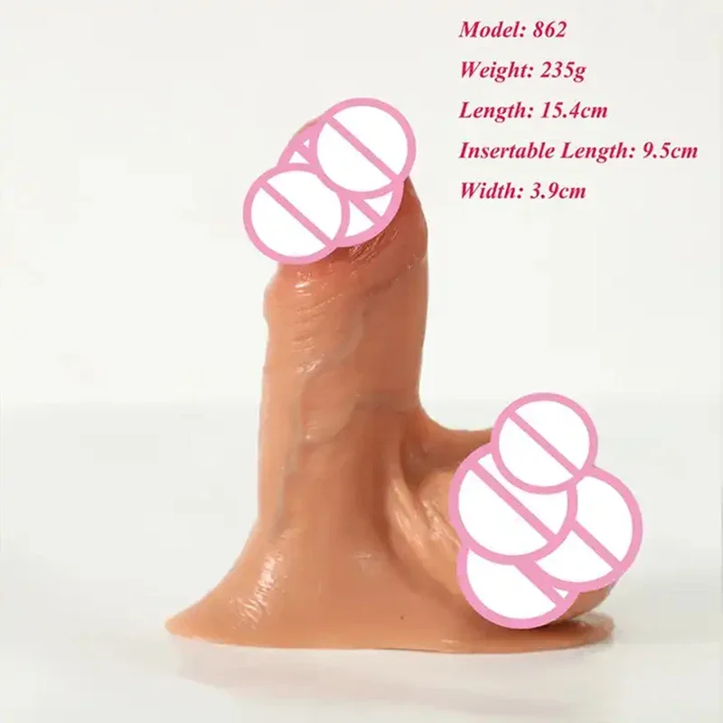 Ftm Packers Wholesale 2 in 1 Ultra Soft Silicone Hollow Penis Sleeve with Big Scrotum Prosthetic Stroker