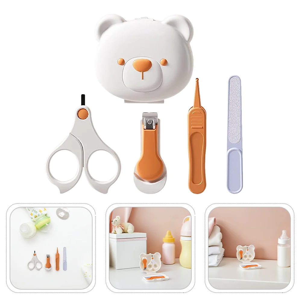 

4Pcs Baby Manicure Set Toddler Nail Care Kit Durable Plastic Stainless Steel Tools Toddler Nail Set Baby Care Kit