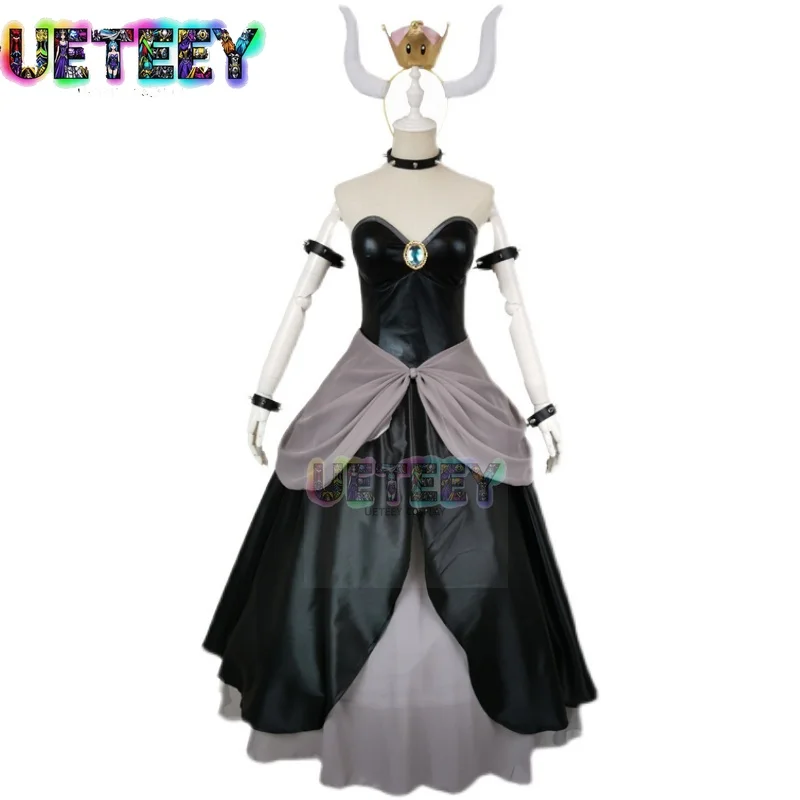 

UETEEY COS Bowsette Косплей Костюм Хэллоуин Красивое Платье Реквизит и аксессуары На Заказ Любой Размер
