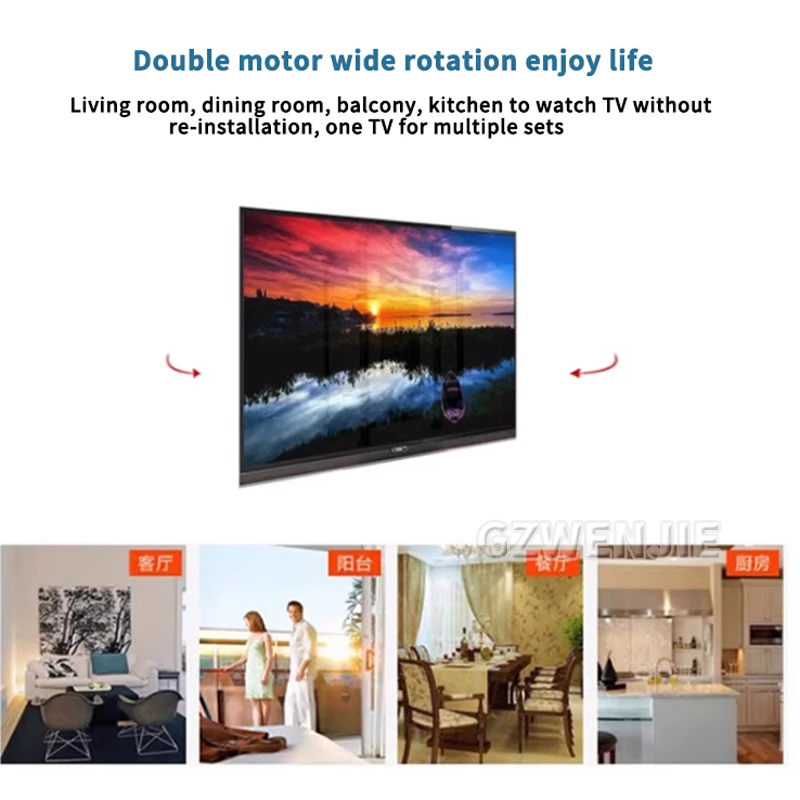 Adjustable Electric TV Wall Mount Bracket Support for 32-75 Inch LED/LCD TVs Holds up to 50kg VESA 100x100 Home Office Use