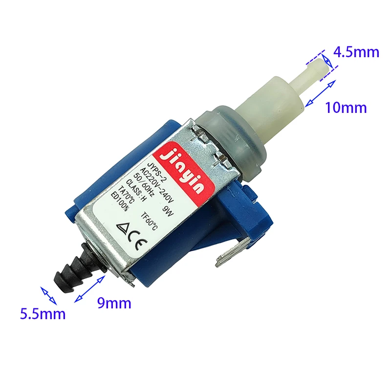 JYPS-2 220-240V AC Micro Electromagnetic Pump 9W 3Bar 60cc/min Plunger Water Suction