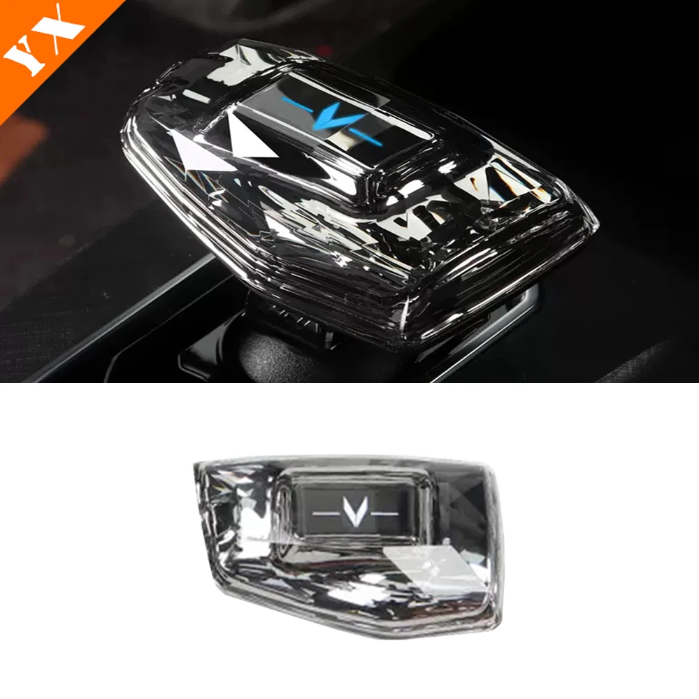 

For Changan UNIV UNI-V 2023-2025 Accessories LED Crystal Car Gear Shift Handle Knob Frame Decor Sticker Cover Garnish