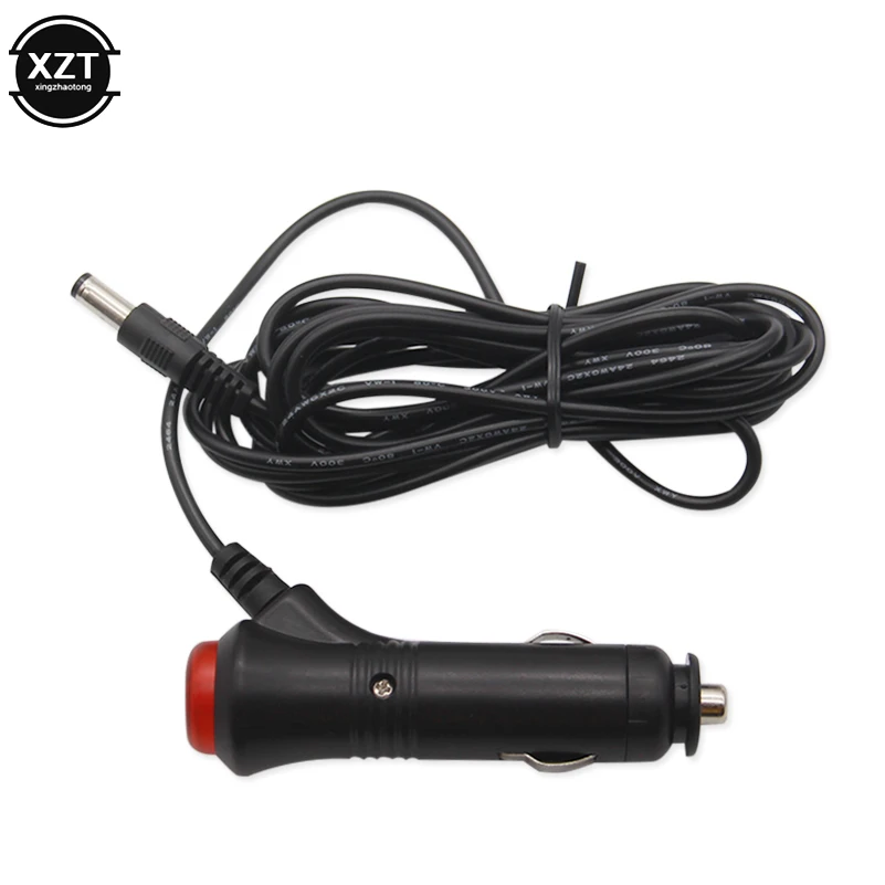 12V 24V DC 2.1x5.5mm wtyczka zapalniczka samochodowa przewód kabel zasilający do ładowarki do monitora samochodowego/kamery