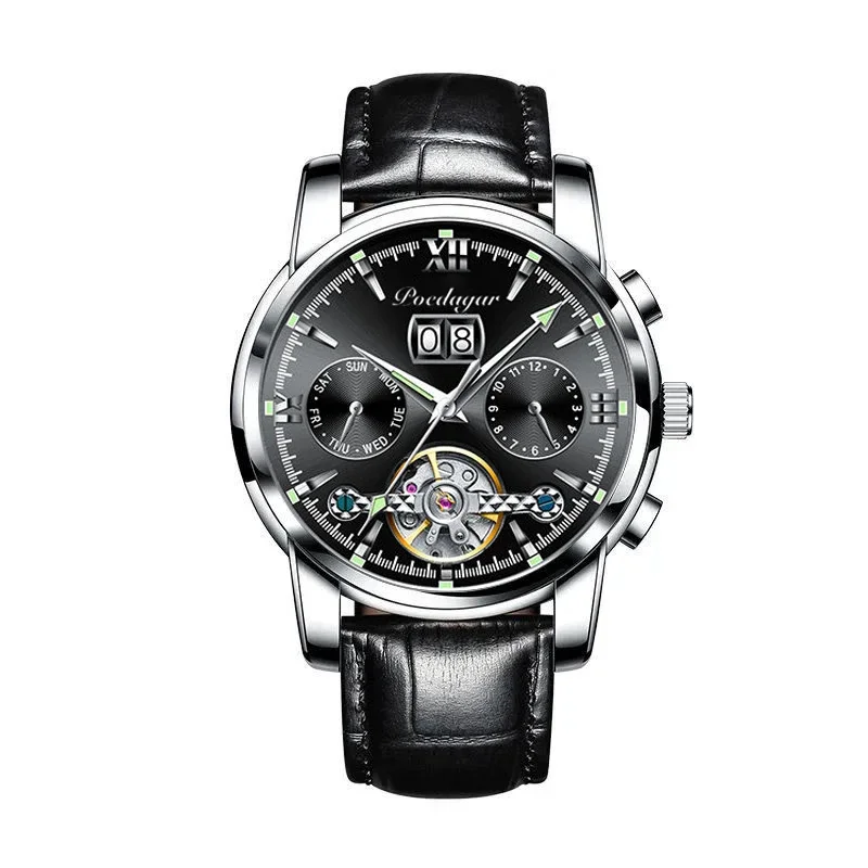 

POEDAGAR Mens Watches Top Brand Luxury Automatic Mechanical Clock Business Watch Men Casual Waterproof Watch Relogio Masculino