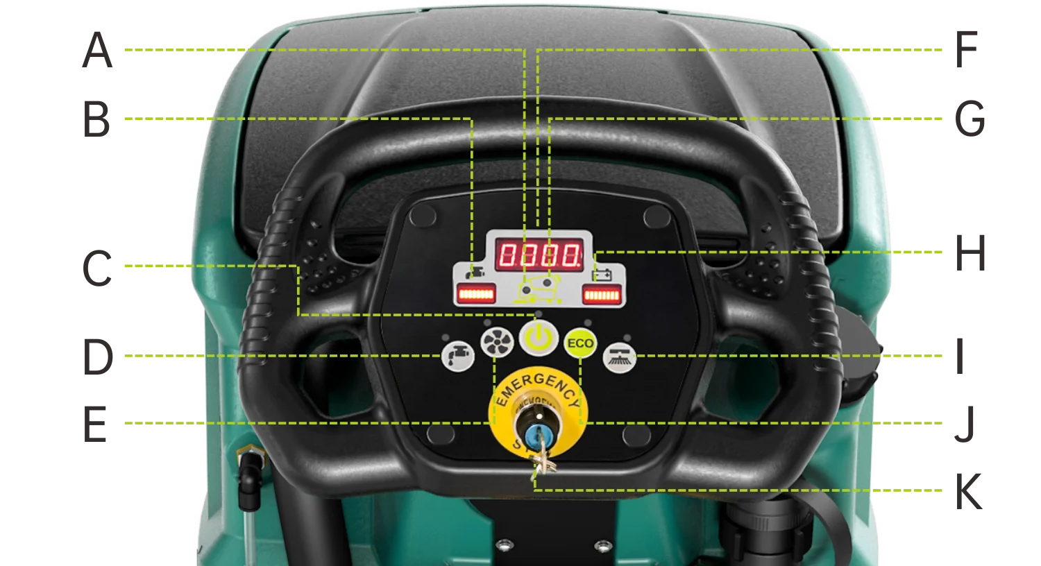 Mazhaoli 90L Large Tank Walk-behind Intelligent Control Automatic Floor Scrubber Machine