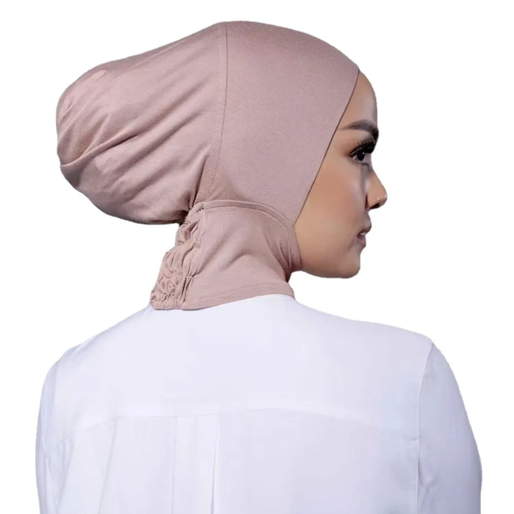 New solid color Malaysian elastic hat bottoming cap, high elastic women's scarf cap