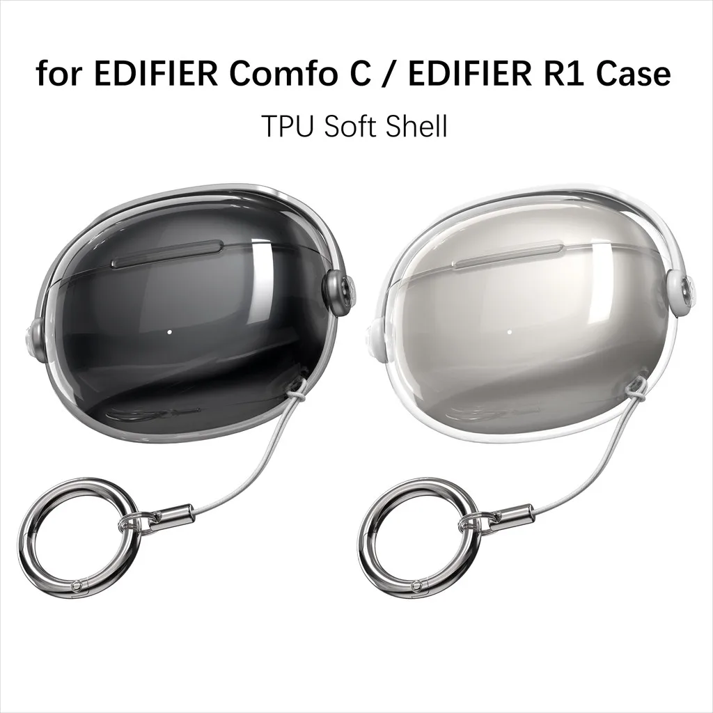 Étui pour EDIFIER R1, adapté à EDIFEIR Comfo C, coque souple transparente, coque antichoc, manchon de protection Étui pour EDIFIER R1, adapté à EDIFEIR Comfo C, coque souple transparente, coque antichoc, manchon de protection