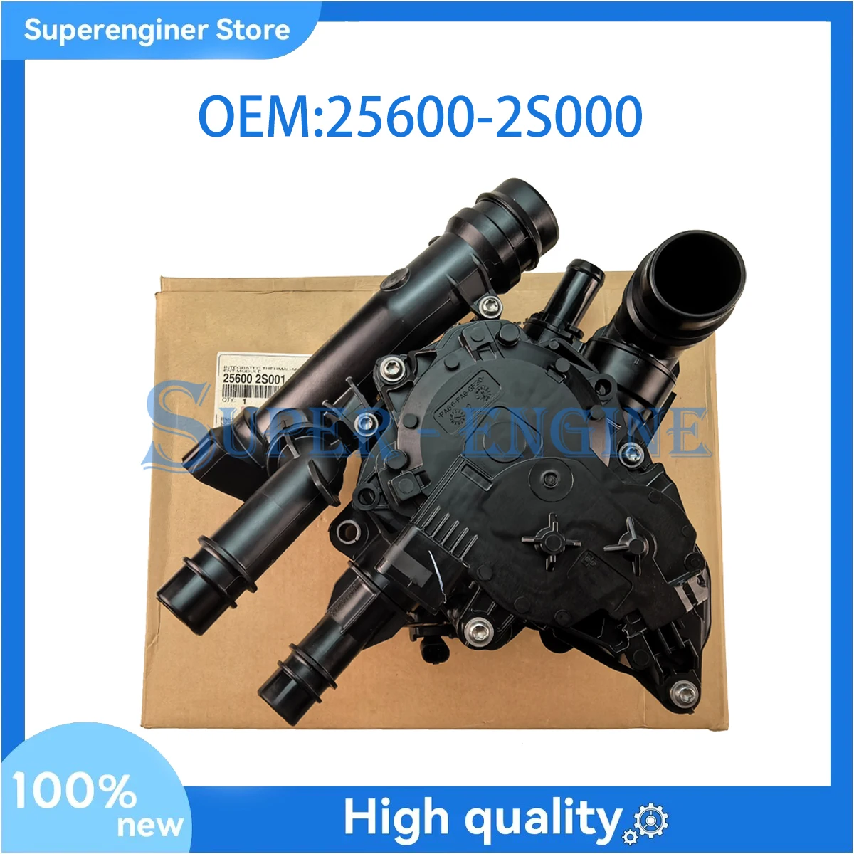 

25600-2S000 25600-2S001 256002S000 Brand New Engine Coolant Thermostat For 2020-2024 Hyundai Kia 2.5L ONLY