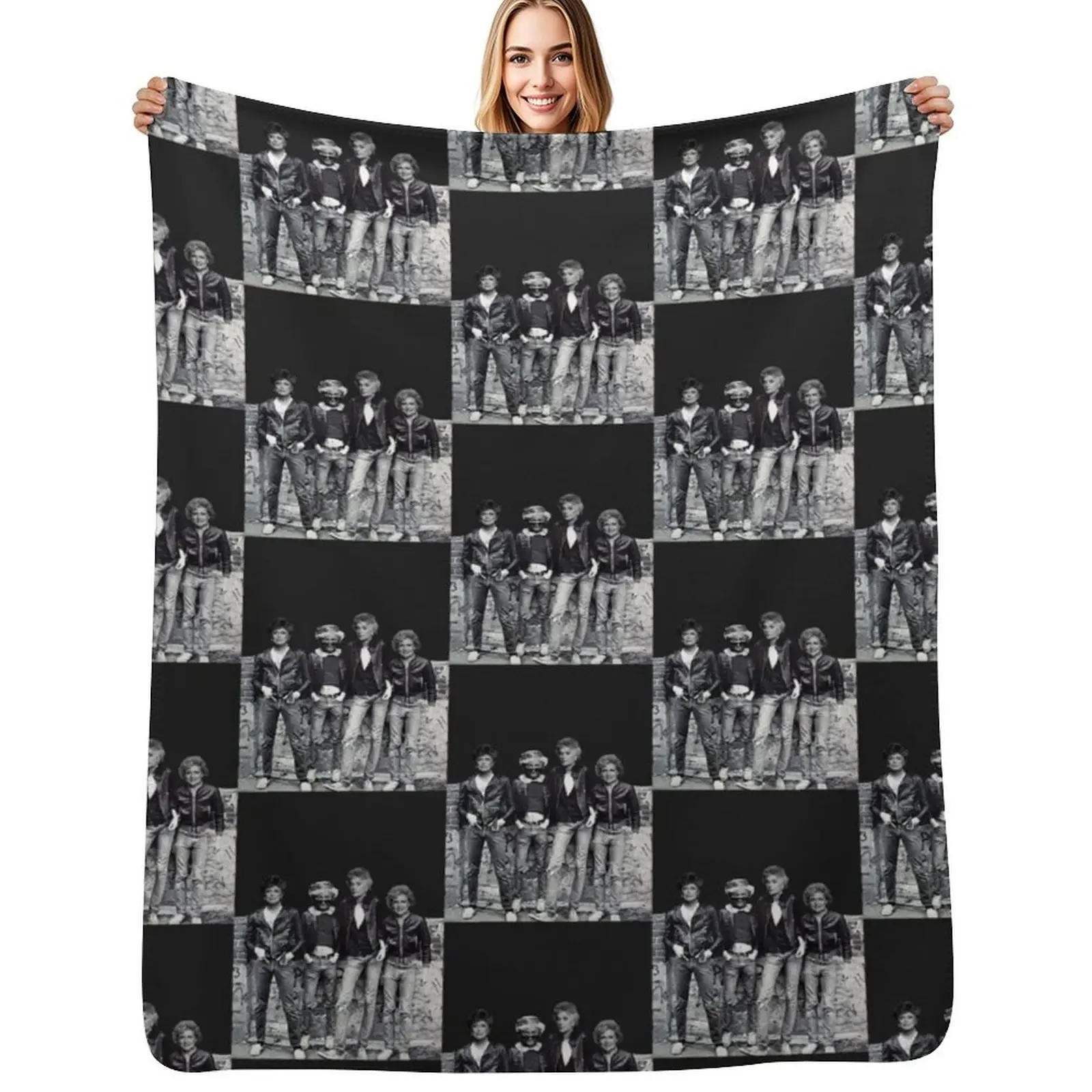 

Golden Warhol Girls Throw Blanket Nap Quilt Decorative Throw Blanket