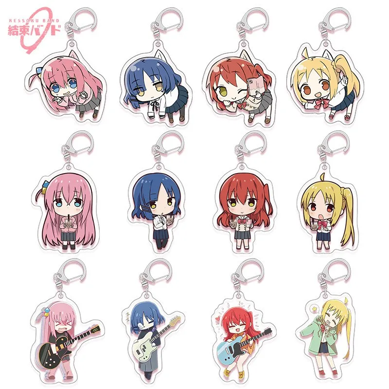 Bocchi The Rock! Kita Ikuyo Gotoh Hitori Yamada Ryo Ijichi Nijika Action Figure Model Keychain Key Chain Pendant Kid Toys Gift