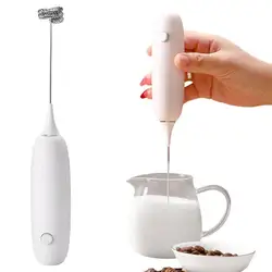 Mini Electric Milk Foamer Blender Wireless Coffee Whisk Mixer Handheld Egg Beater Battery Powered Cappuccino Drink Mixer