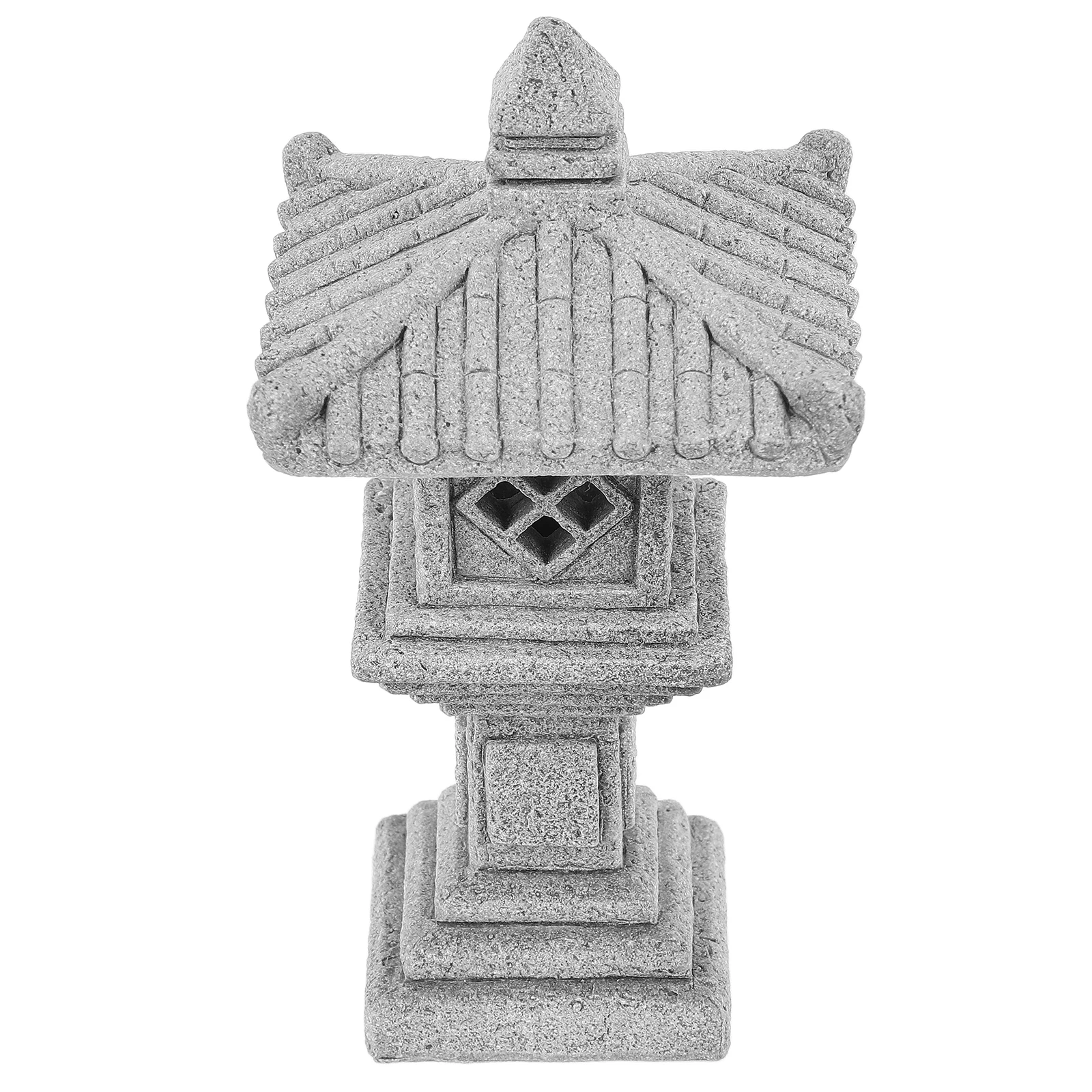 

Indoor Stone Lantern Statue Home Decor Aquarium Ornaments Accessories Decorations Office