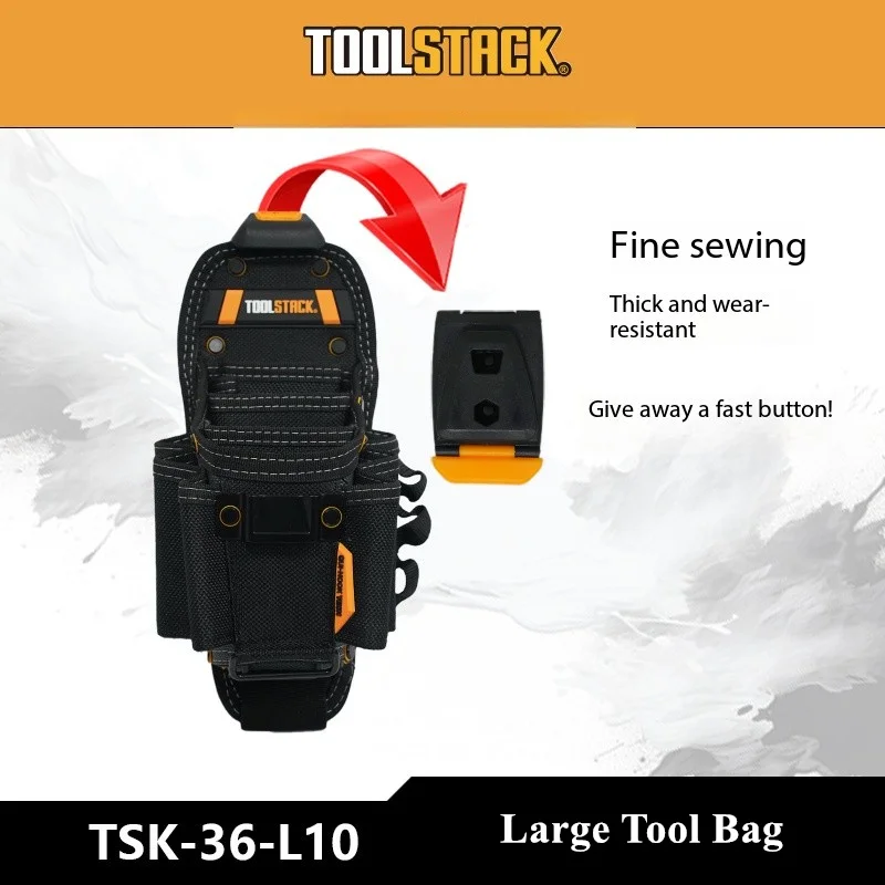 TOOLSTACK Mechaniker-Tasche mit Mehrfachfächern für Zangen und Schraubendreher, Schnell Aufhängbare, Verschleißfeste Werkzeugtasche für Elektriker – Detail 2
