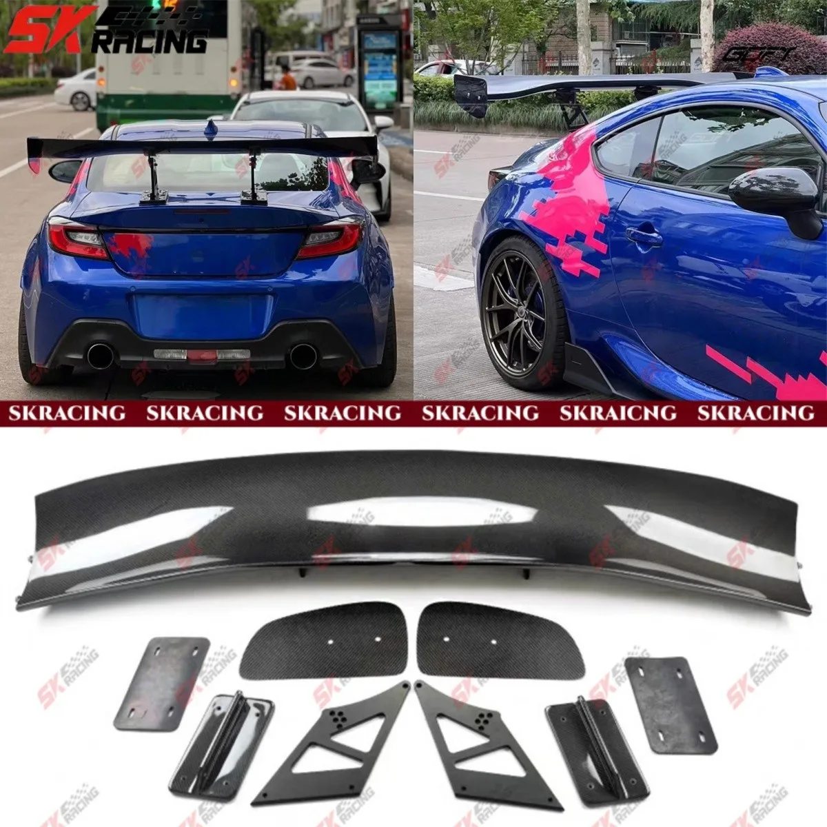 

Для Subaru BRZ Toyota GR86 2022-2025 глянцевый черный/углеродное волокно задний спойлер крыло