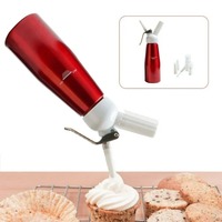 250/500ml Whipped-Cream Dispenser Charger With Decoration Plastic Nozzle For Coffee Bakery Dessert Decoration Tools Accessories