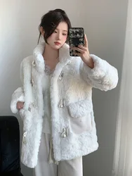 Women's Clothing Mid-Length Thickened Faux Fur Coat Winter New  NO.4