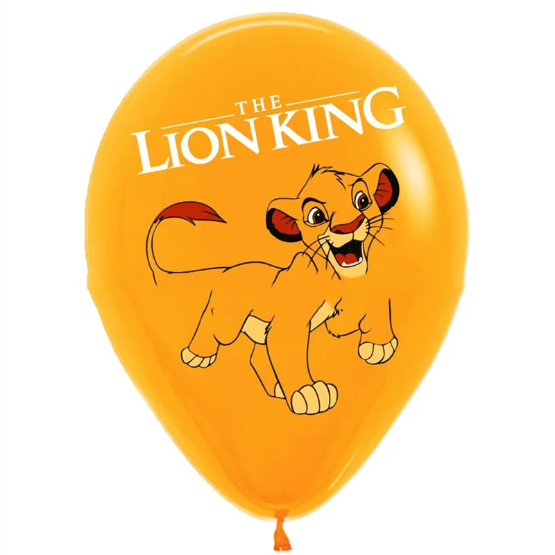 12PCS Disney Latex Balloons Cartoon Lion King Series Animal Prints Home Kids Birthday Party Decorations Baby Shower Toys