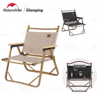 Naturehike MW02 Folding Chair Camping Outdoor Fishing Picnic Chair Cotton Oxford Cloth Travel Leisure Chair Thicken Soft 2.1kg