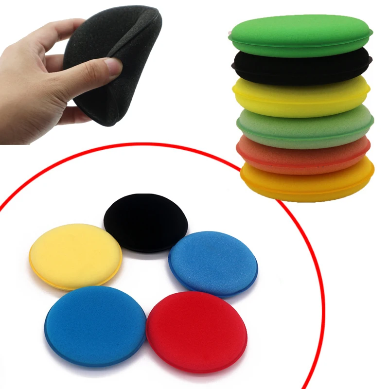 

10Pcs Magic Eraser Sponge Round Crimped Polishing Sponge Multi-colours available Highly absorbent Foaming Fast Sparkling